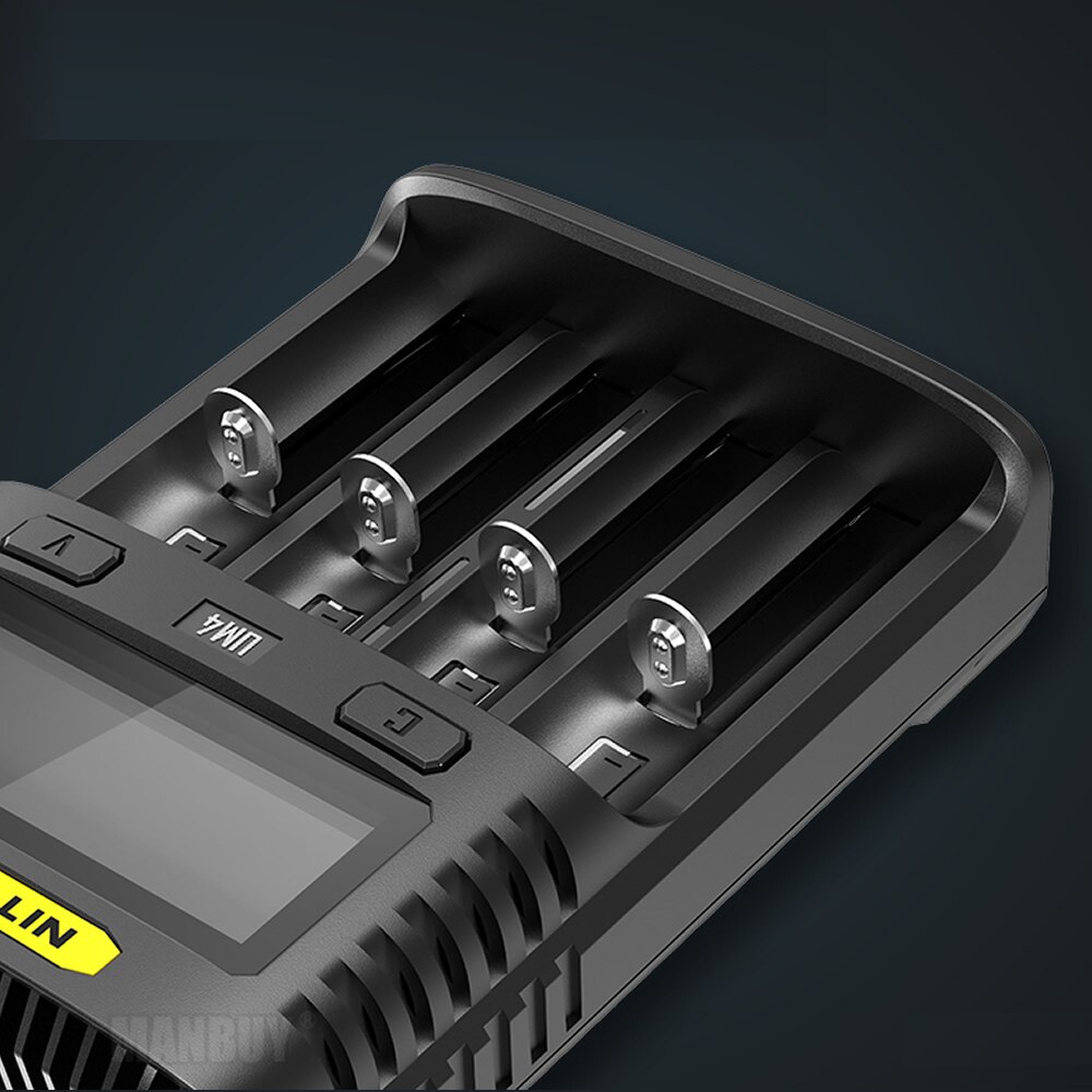 Nitecore um4 intelligent usb lcd batterilader li-... – Grandado