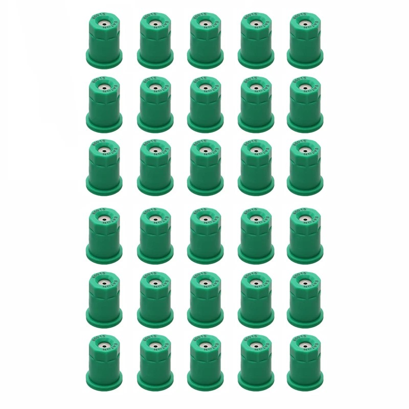 30 STKS Landbouwspuit Hogedruk Ronde Winddicht Vernevelingsmondstuk Roestvrijstalen Sprinklerkop 80 Graden Spray: WIT