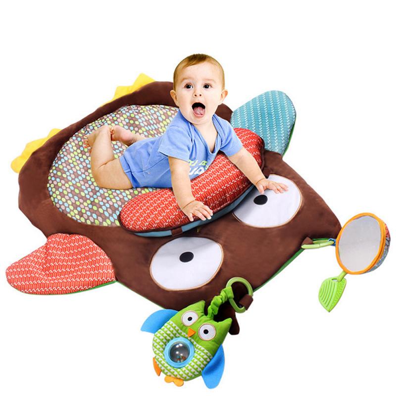Couverture hibou pour nourrissons, tapis de jeu pour bébés de 0 à 3 ans, tapis d'activités