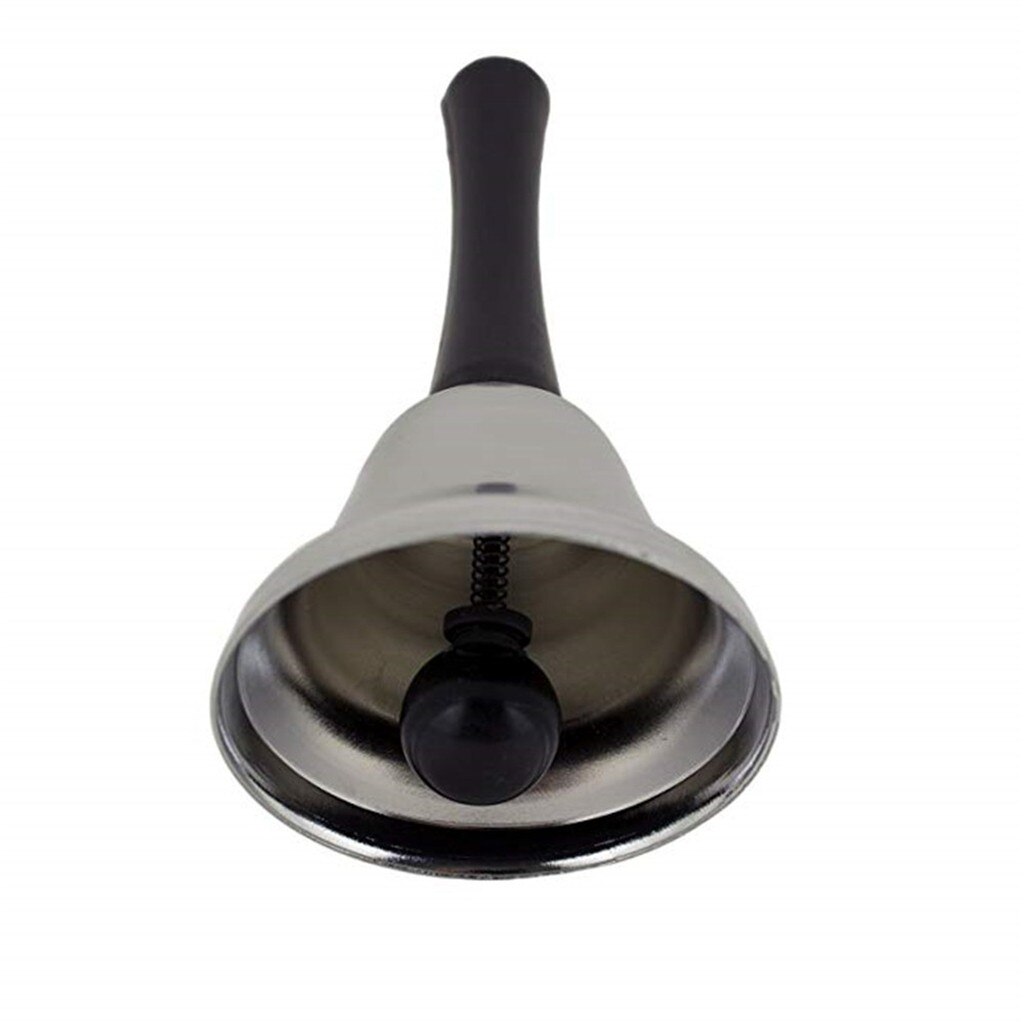 Dinner Silver Steel Hand Bell Noble Reception Party Loud Call Bell Alarm The Old Man Called the Bell Festival Supplies