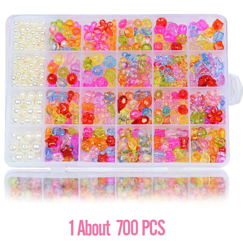 24 grade artesanal frisado brinquedos para crianças hama contas crianças artesanato diy pulseira colar fazer jóias kit meninas presente: Vermelho