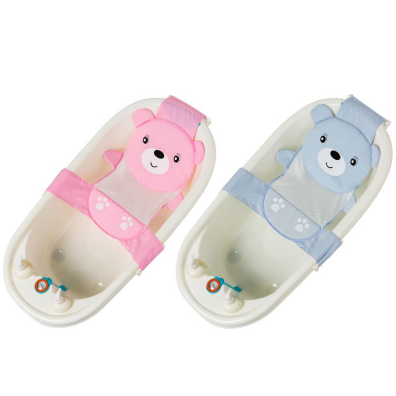 Baignoire de douche pour bébé réglable 0-2 ans dessin animé baignoire de bain bébé filet de bain sécurité siège Support pour bébé showe
