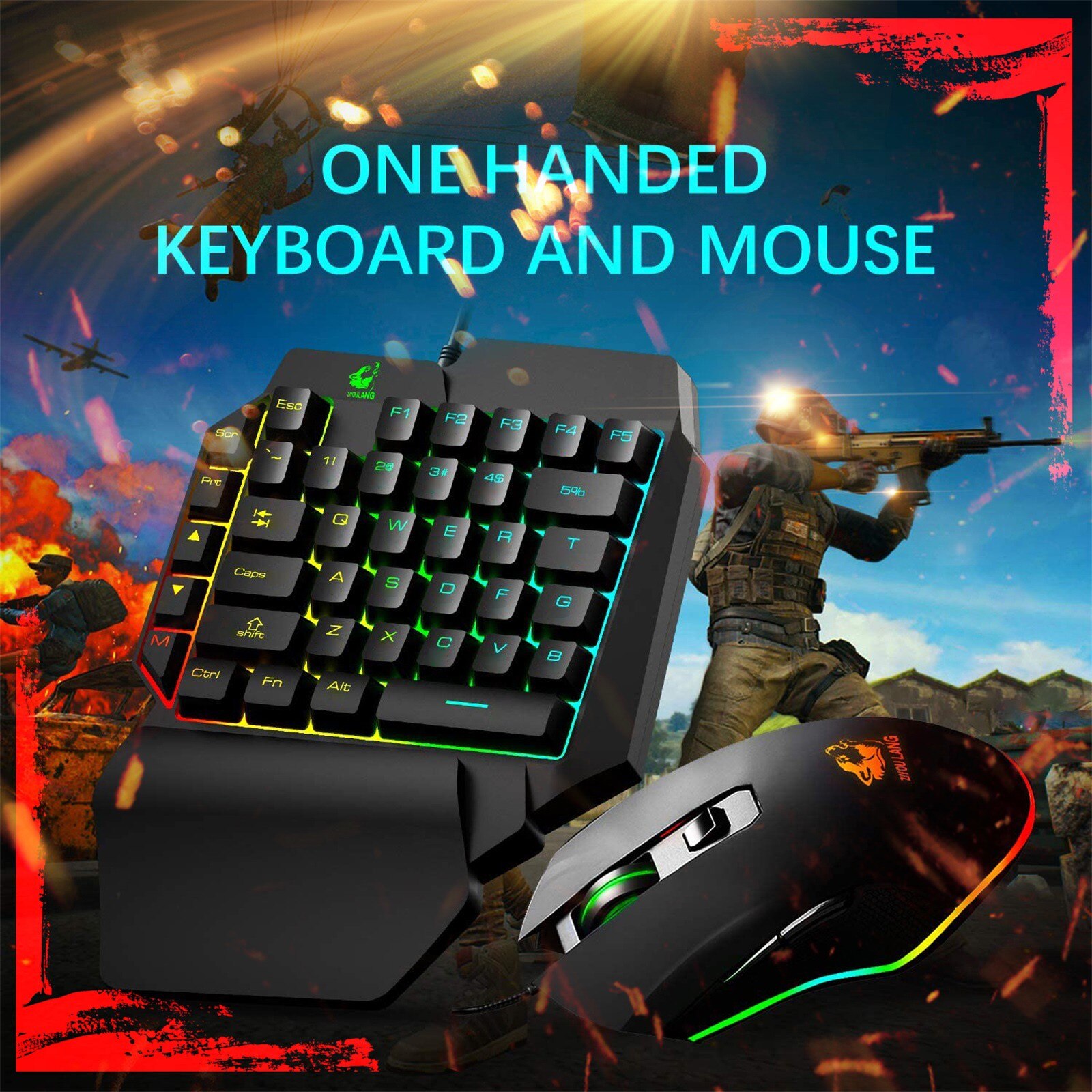 Gaming Keyboards Computer Mouse Gamer Sets LED 3200DPI USB Connection Pro gaming mouse For PC Laptop Wired Keyboards