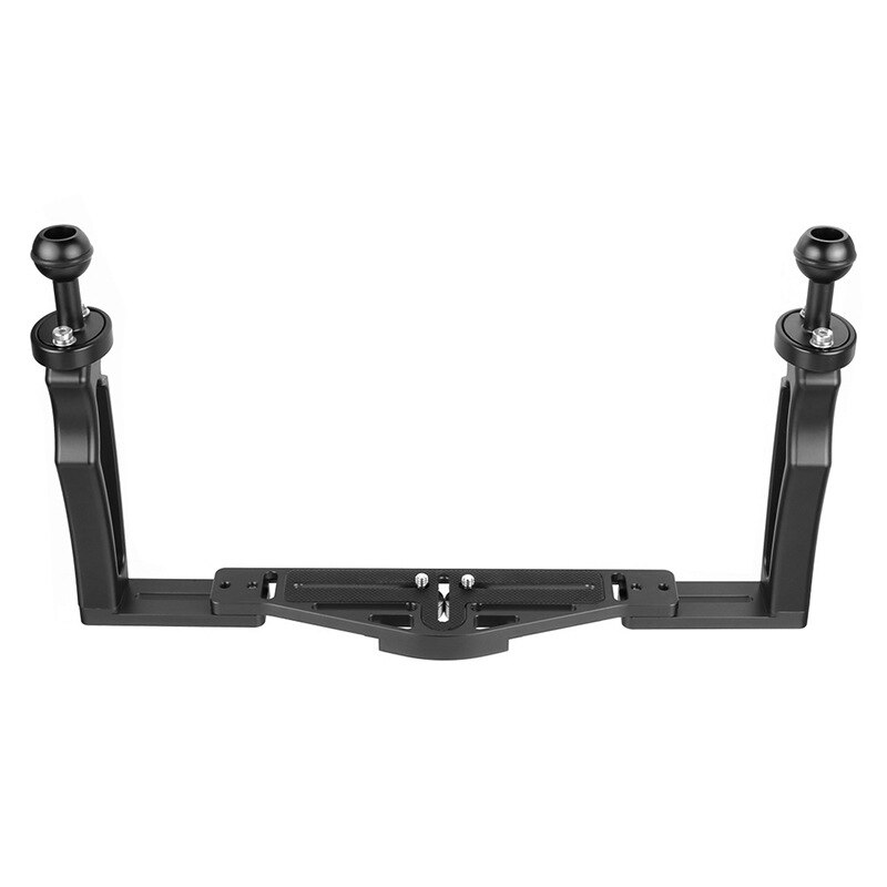 DSLR Diving Dual Handheld Tray Bracket with Clip Screw Adapter Top Handle Shutter Extension Sports Camera Underwater Photography