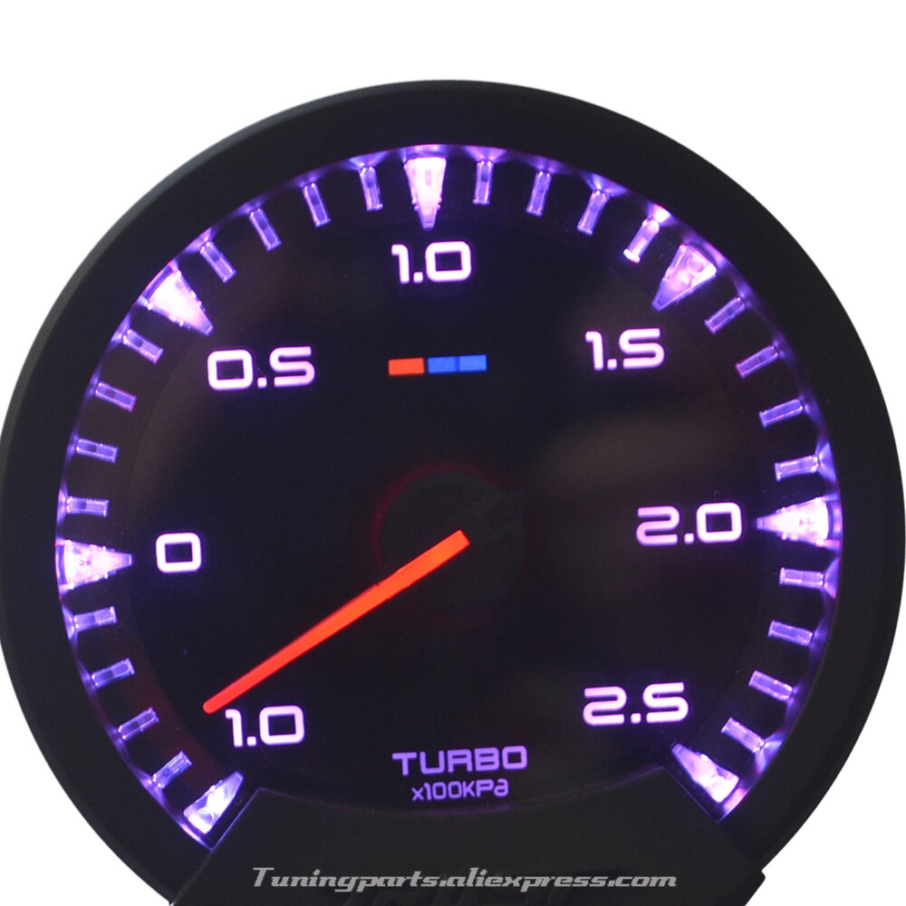 Jauge universelle d'eau à huile | Jauge automatique 7 lumières, température universelle de l'eau, pression à l'huile, Turbo/Boost mètre voiture