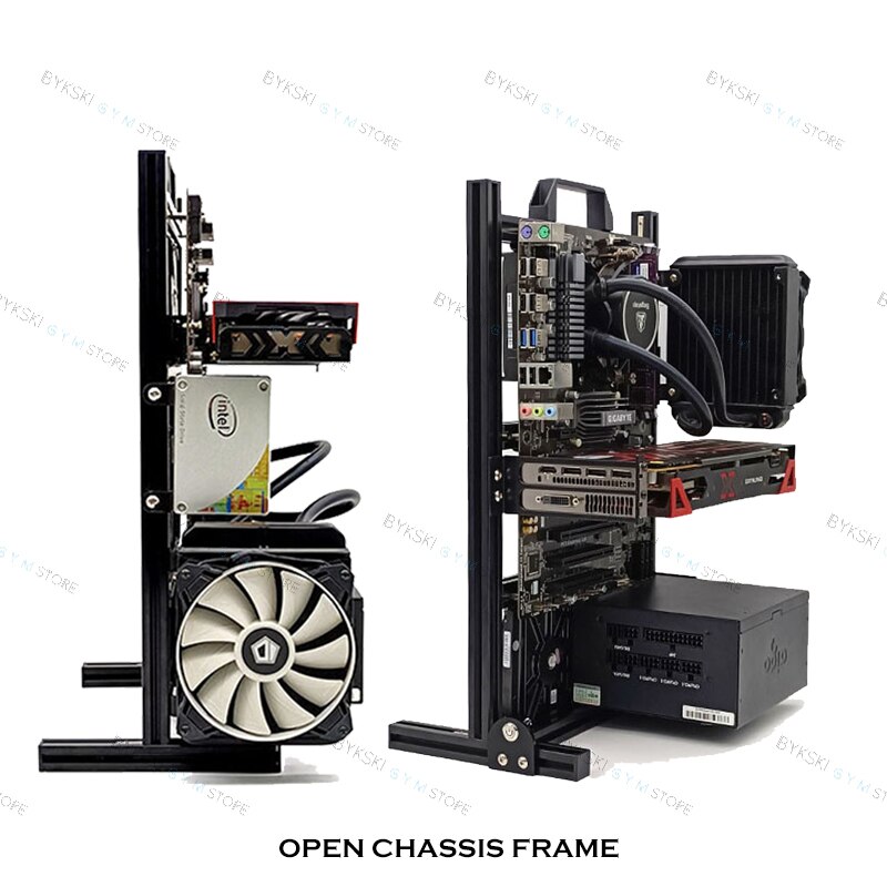 Modding offen Stil Computer fallen Rahmen, Vertikale Chassis Regal, DIY Schreibtisch Spielen Gamer PC Schrank Unterstützung ATX/ ITX / MATX