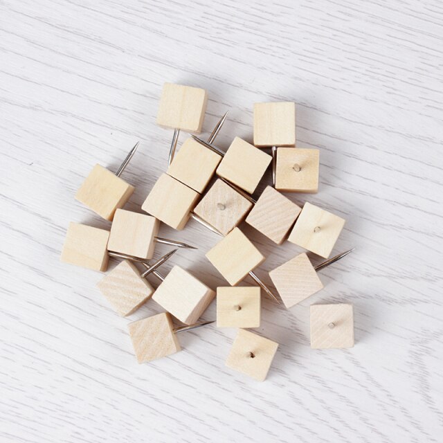 10/20 Pcs Box Container Thuis Craft Kantoor Houten Punaise Foto Muur Kurk Boord Decoratieve Kaart Push Pin Tekening Nail: F(20pcs)