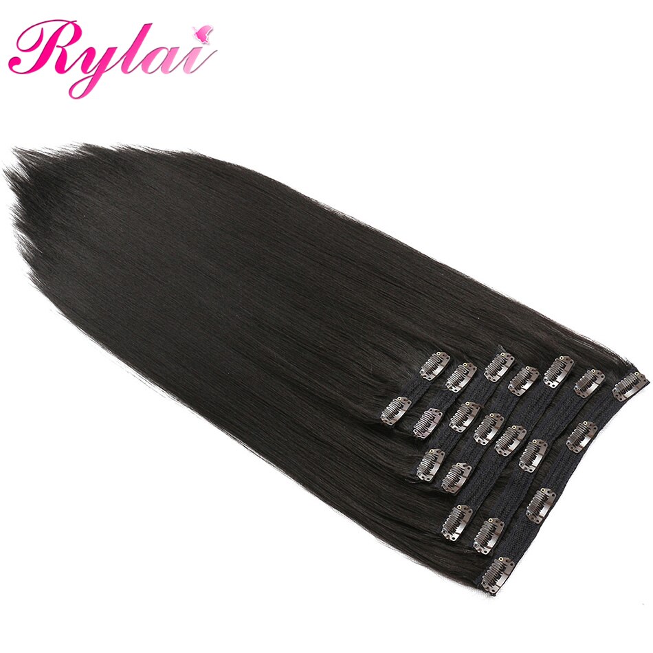 Extensiones de cabello largo y liso para mujer, cabello sintético con Clip de 24 pulgadas, 140G, extensiones de cabello para mujer,: # 2