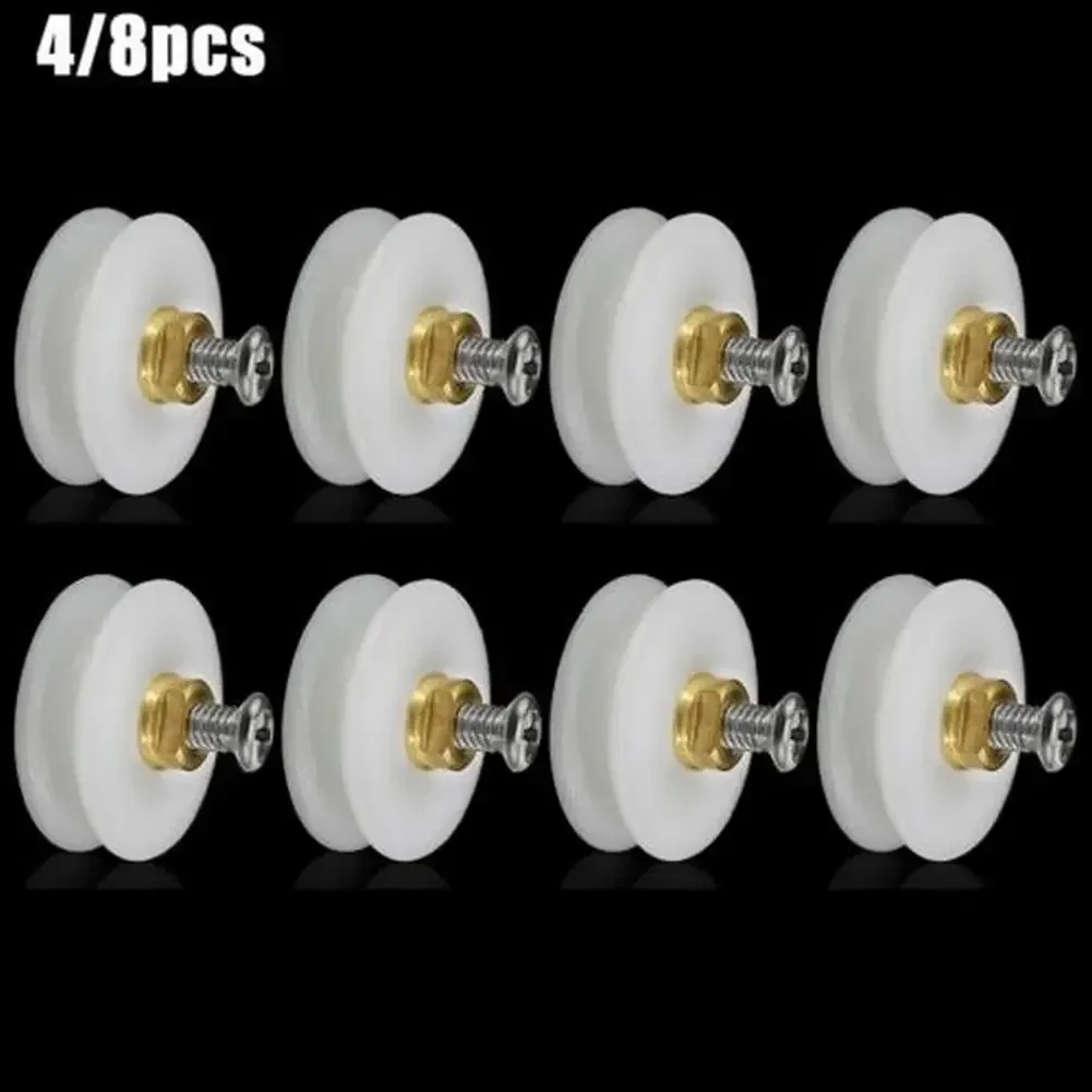 4/8 Stuks Douchedeur Rollers/Lopers/Wielen Gegroefde 22 Mm Diameter Douche Schuifdeur Wiel Runner Katrol douche Onderdelen