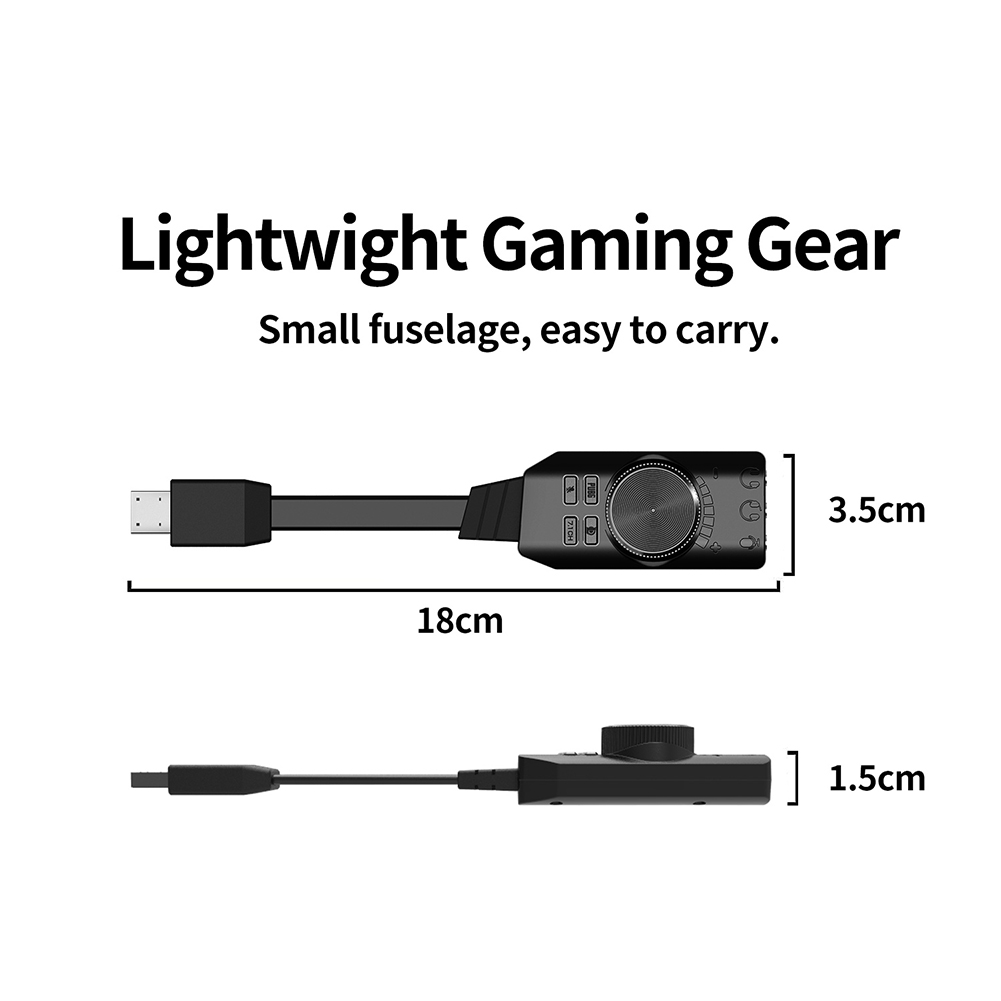Audio Jack Cable Mute Switch Volume Adjustment Adapter GS3 7.1 Channel Sound Card External USB Audio 3.5mm Headset Stereo