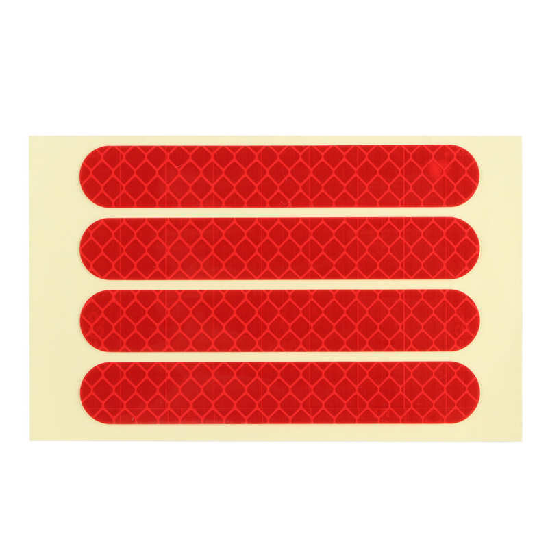Reflecterende Sticker /Set Voor Achter Wiel Reflecterende Sticker Fit Voor Ninebot G30 Elektrische Scooter Accessoire Reflecterende Tape: Rood