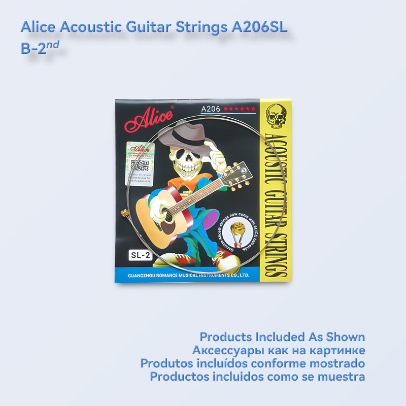 1 pc Alice Akoestische Gitaar Snaren 1st/2nd/3rd/4th/5th/6th 1 stuk Gitaar Onderdelen Accessoire Snaren: 2-nd  0.38mm