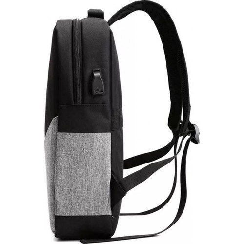 European Bag Black-Gray Fabric Backpack