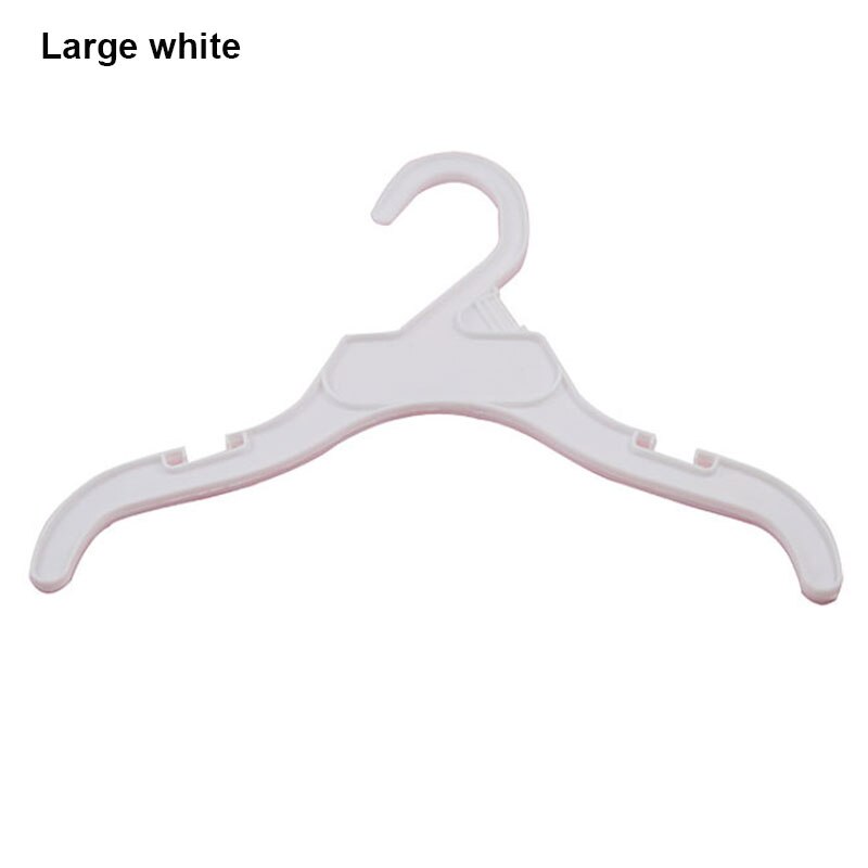 Pet Plastic Coat Hanger Dog Clothes Hanger Pet Clothes Hanger Children's Small Hanger: L white