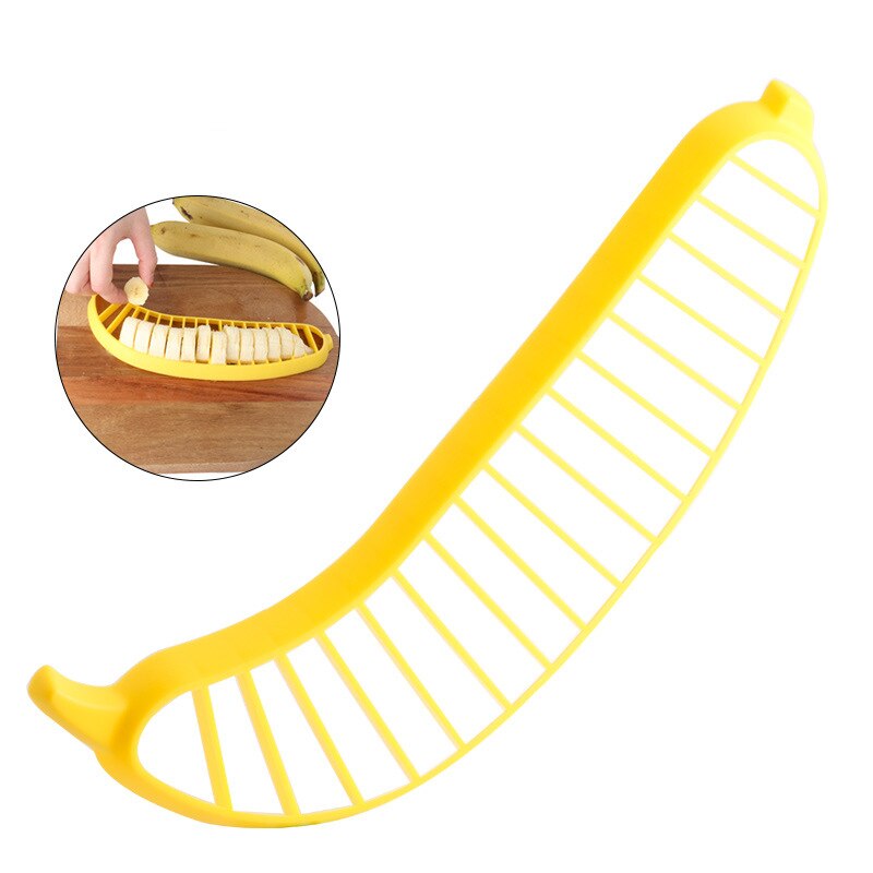 1pc keukengadgets: plastic bananensnijder, fruit- en groentesnijder, saladeworstmaker, kookgerei, keukenaccessoires
