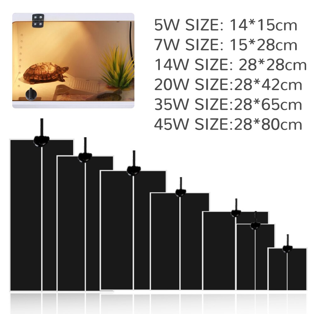 5-45W Warmte Mat Reptiel Broedmachine Incubator Huisdier Verwarming Pad Verstelbare Temperatuur Controller Mat Eu/Ons/uk/Au Plug Reptiel Benodigdheden