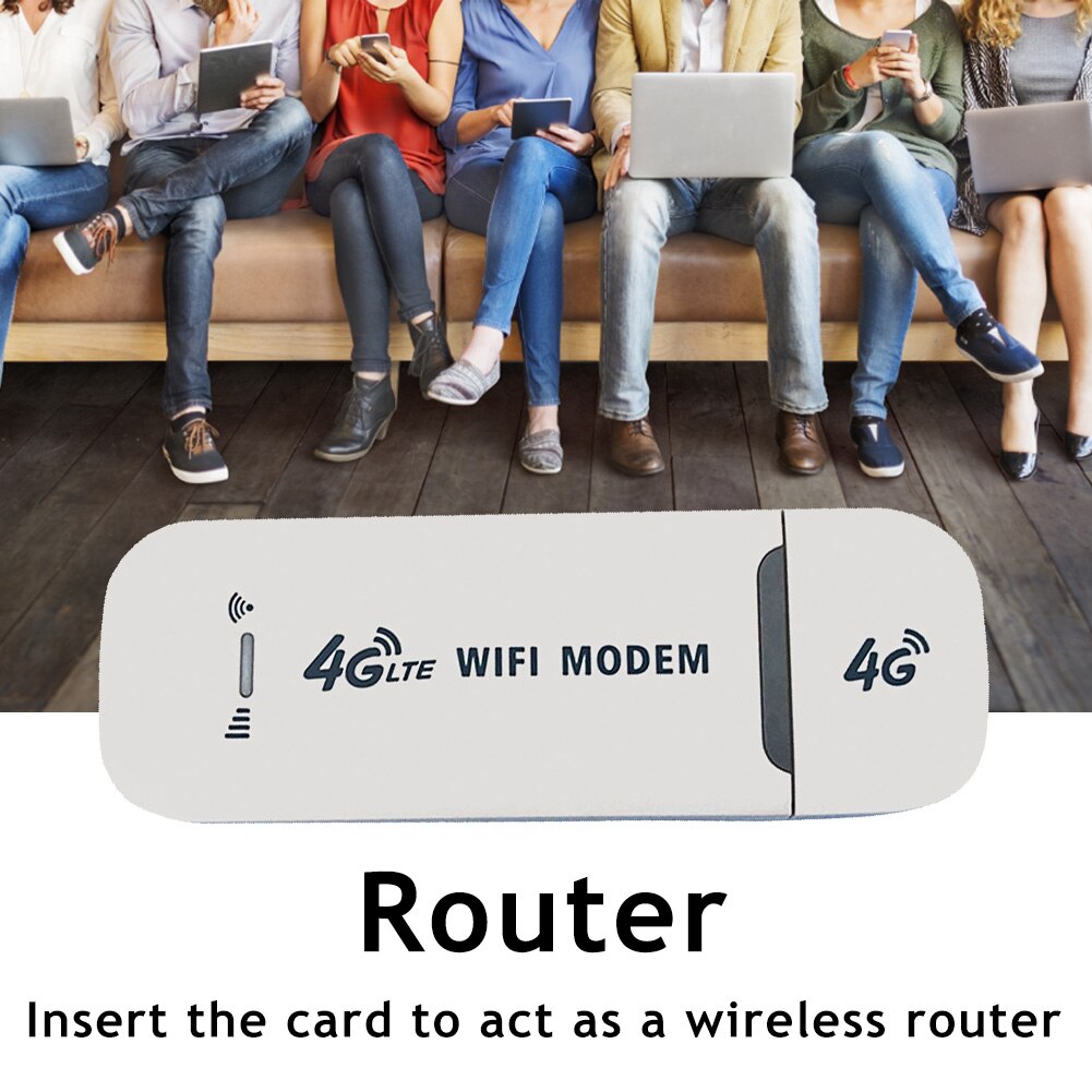4G LTE Wireless USB Router Mobile Broadband 150Mbps Modem Stick Portable Wireless WiFi Adapter 4G Card Router for Home Office