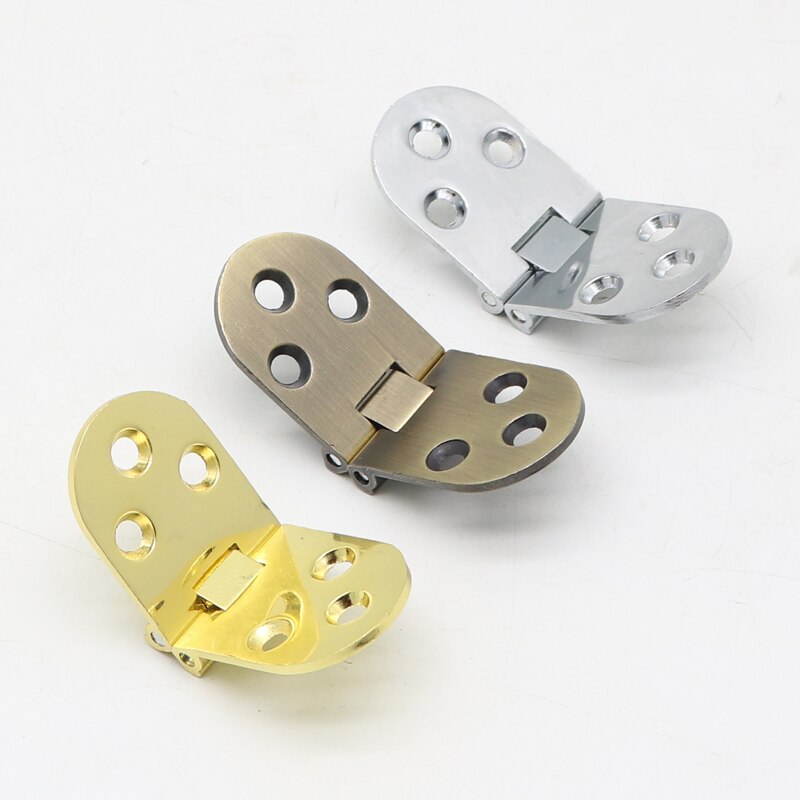2Pcs Flap Folding Hinges Hidden Hinge Cabinet accessories turn plate hinge Hidden hinge Furniture assembly cabinet door hinges