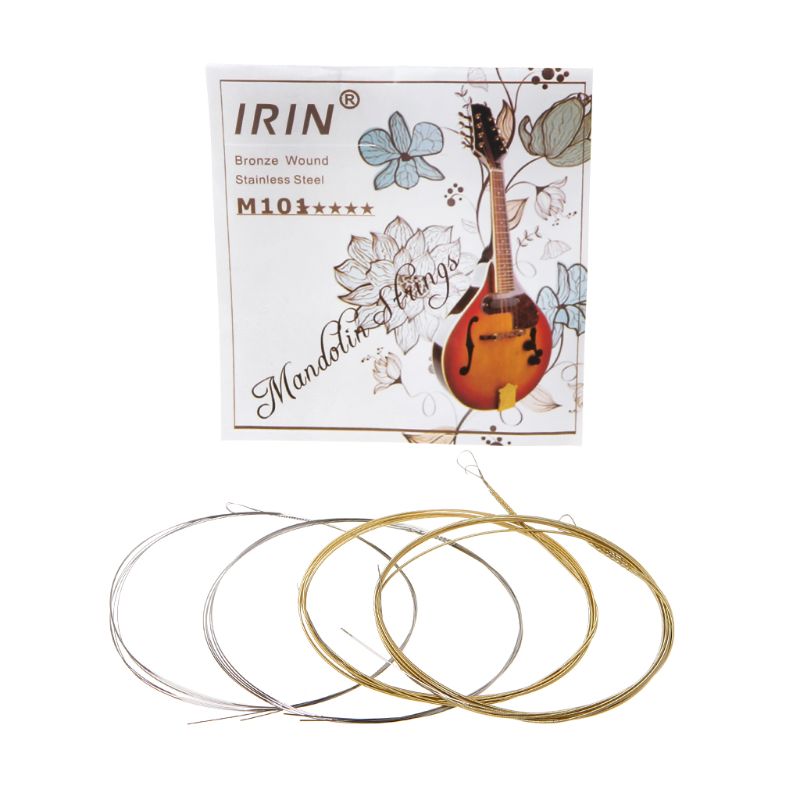 8 Pcs / 1 Set M101 Mandolin Strings Silver-Plated Stainless Steel Copper Alloy Wound