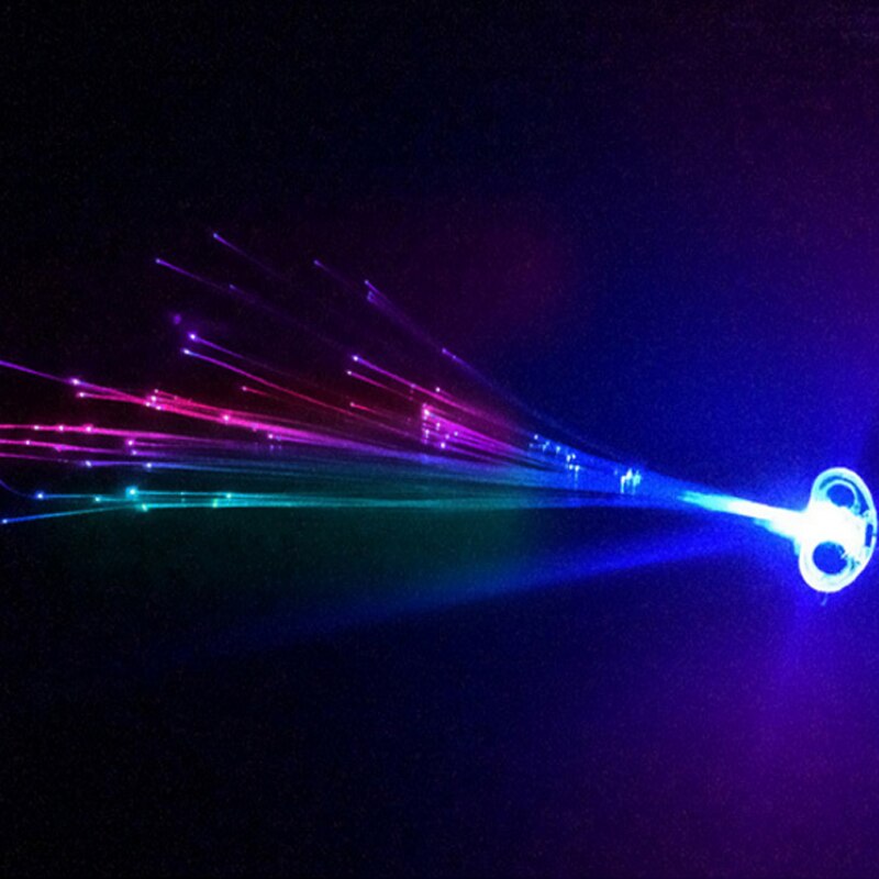 5Pcs Flash LED Hair Light Emitting Fiber Optic Braid Plait Luminous Hair Wig KTV Halloween Hair Accessories Party Prom Supplies: Multicolor