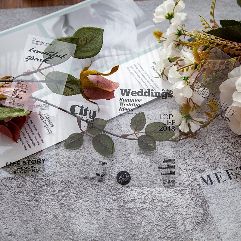 My Magazine Series Decorative PET Stickers Scrapbooking Stick Label Diary Stationery Album