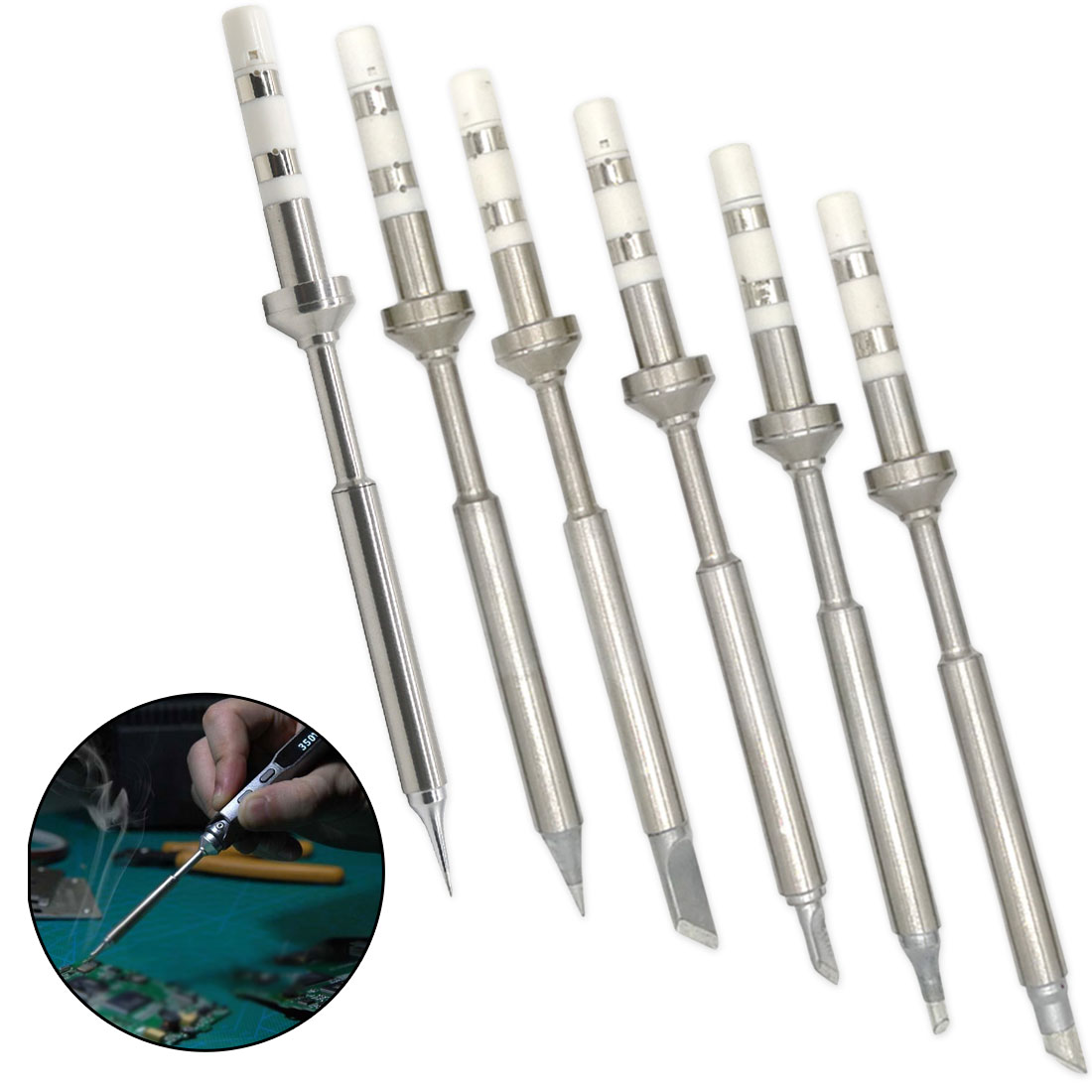 Portable TS100 Digital LCD Soldering Iron Headd Replacement Appropriative Soldering Solder Tip