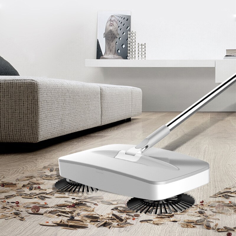 Hand Push Sweeper Stainless Steel Scraping And Mopping Integrated Machine Household Cleaning Package Broom And Dustpan Set