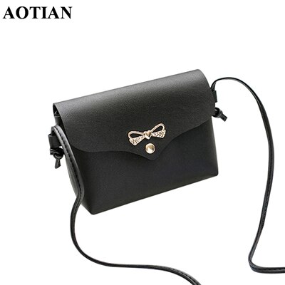 AOTIAN Vintage Bogen Kleine Handtaschen Frauen Abend Kupplung Damen Mobilen Geldbörse Schulter Messenger Cross body Taschen Kleine Kupplung A30: Black