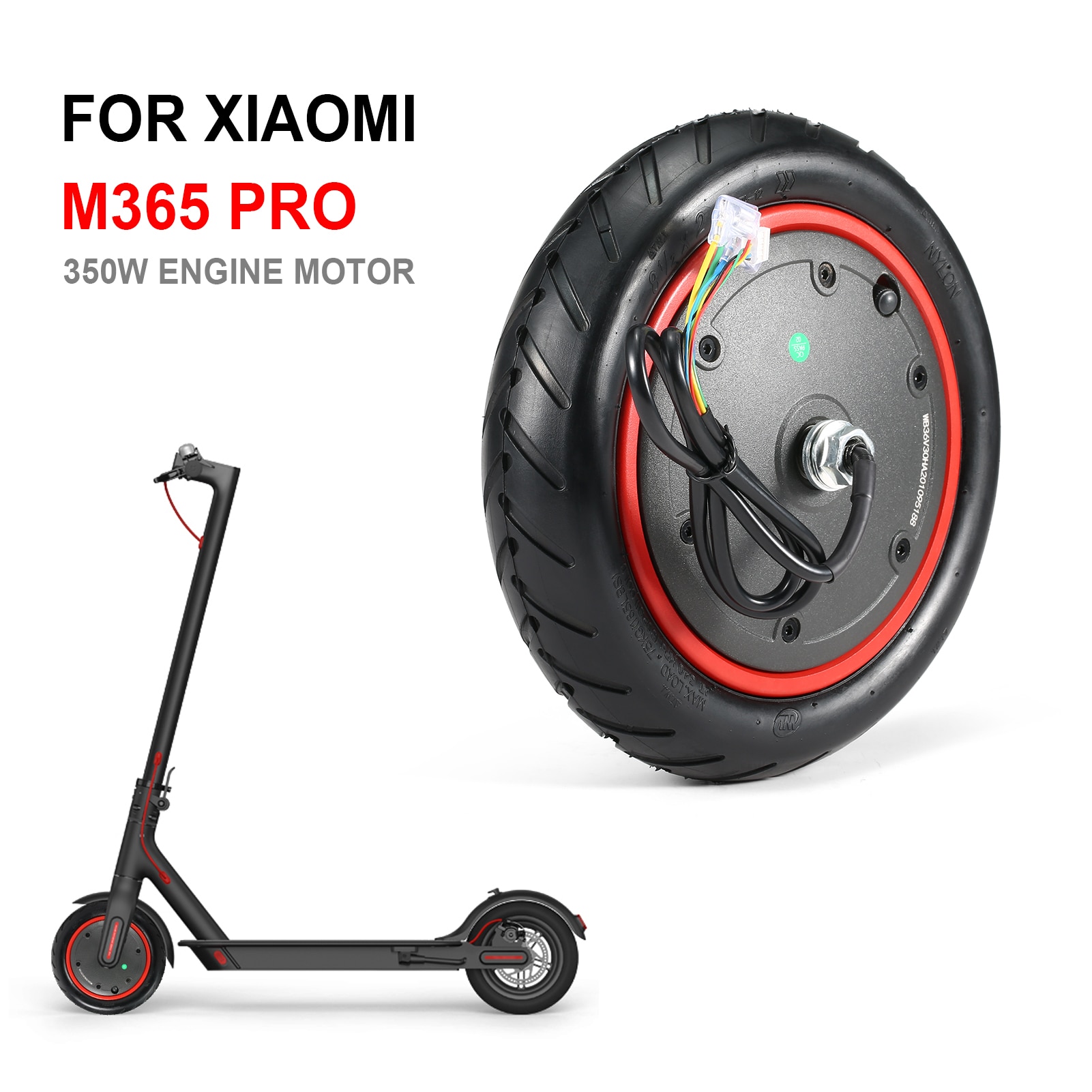 350W Engine Motor Wheel for Xiaomi M365 /M365 Pro Electric Scooter Motor Wheel Scooter Accessories Replacement Driving Wheels