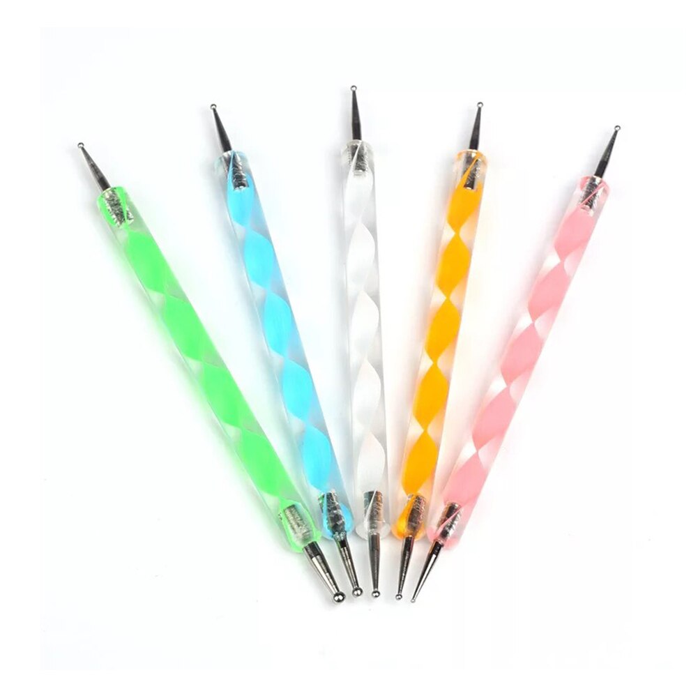 5pcs/Set Stone Embossing Tools Kit Rock Painting Stencils Starter Drawing Stylus Pens Dotting Rods Kid Craft DIY Wall Art