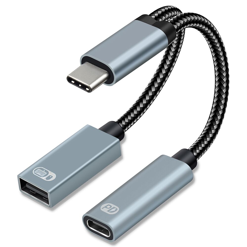 OTG 2 w1 USB C rozdzielacz kabel danych i ładowania dla Google TV dla chromecasta dla Samsung typ C męnarty na USB C OTG adaptery telefoniczne