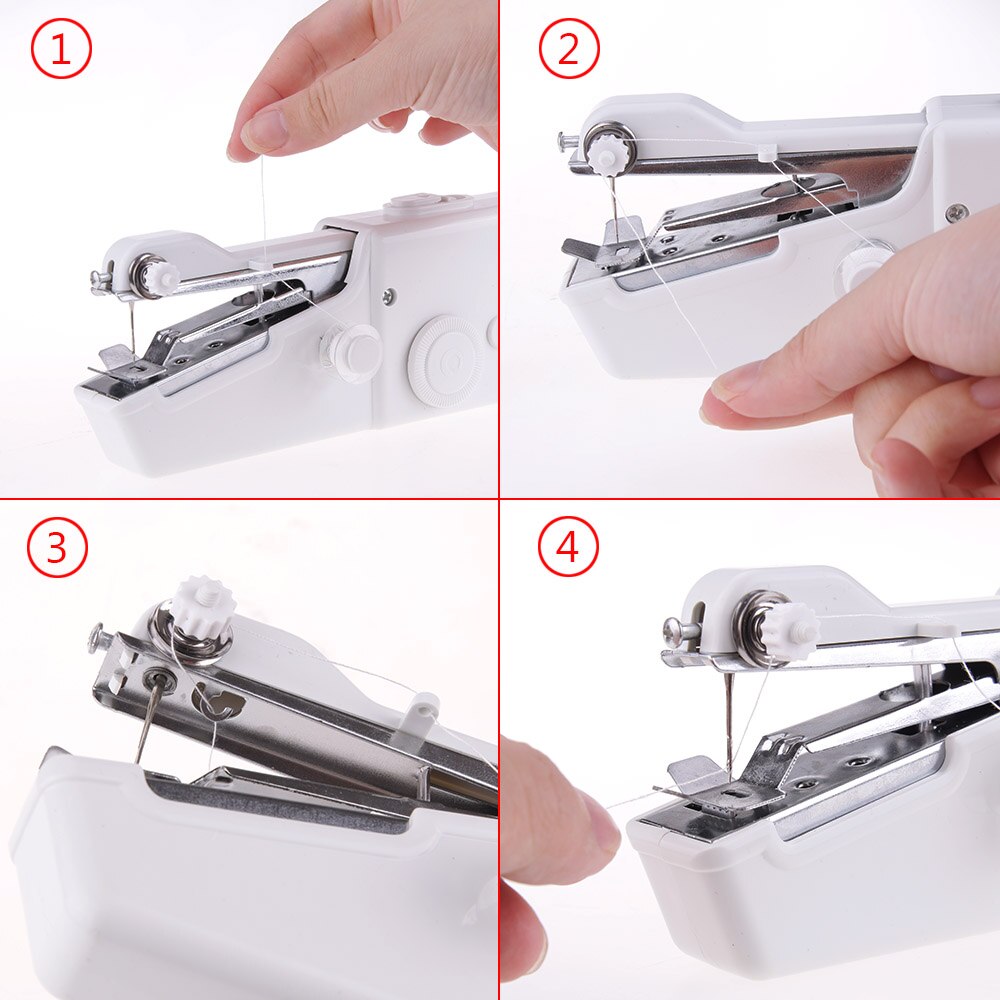 Mini máquina de coser manual portátil para el hogar, conjunto de punto de cruz eléctrico inalámbrico, reparaciones rápidas, costura de ropa DIY