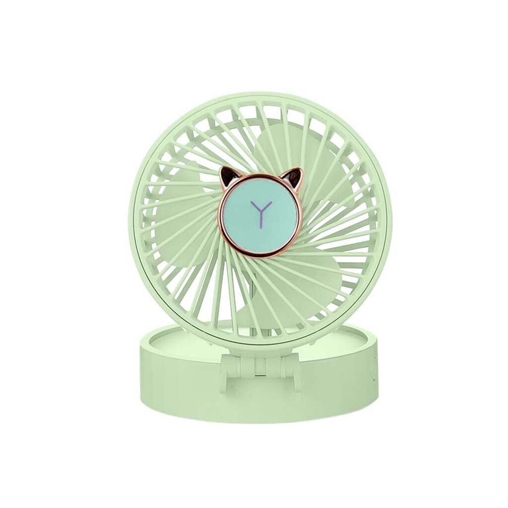 Rope Fold Fan USB Charge Fan Speed Adjustable 3 Speed Hanging Colorful Smart Home Portable Handheld Multi-function Mini Fan: GN
