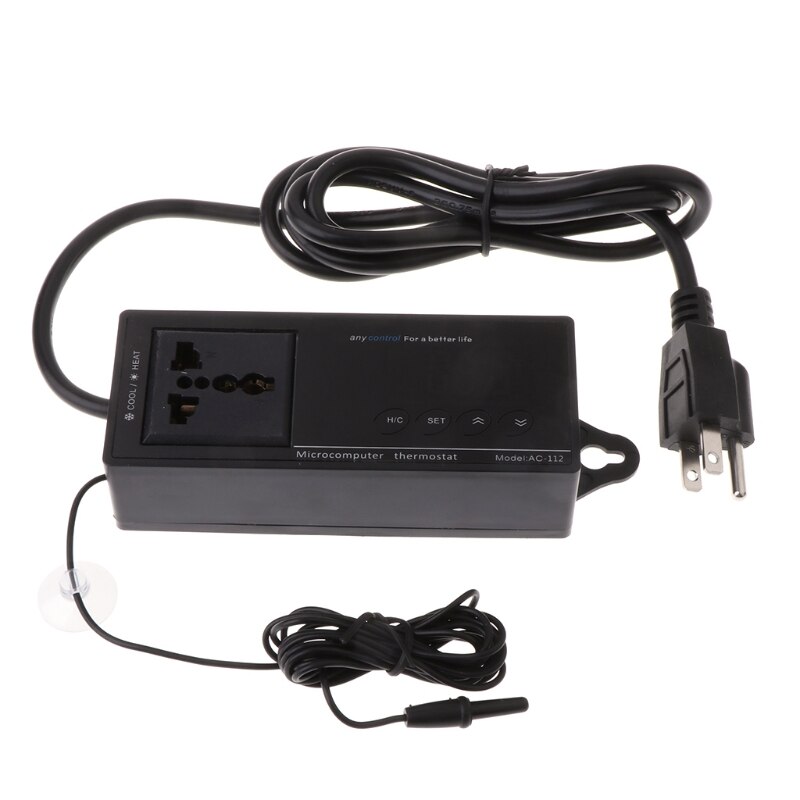 Cyfrowy regulator temperatury doprowadziło termostat robić akwarium gadów UK/EU/nas