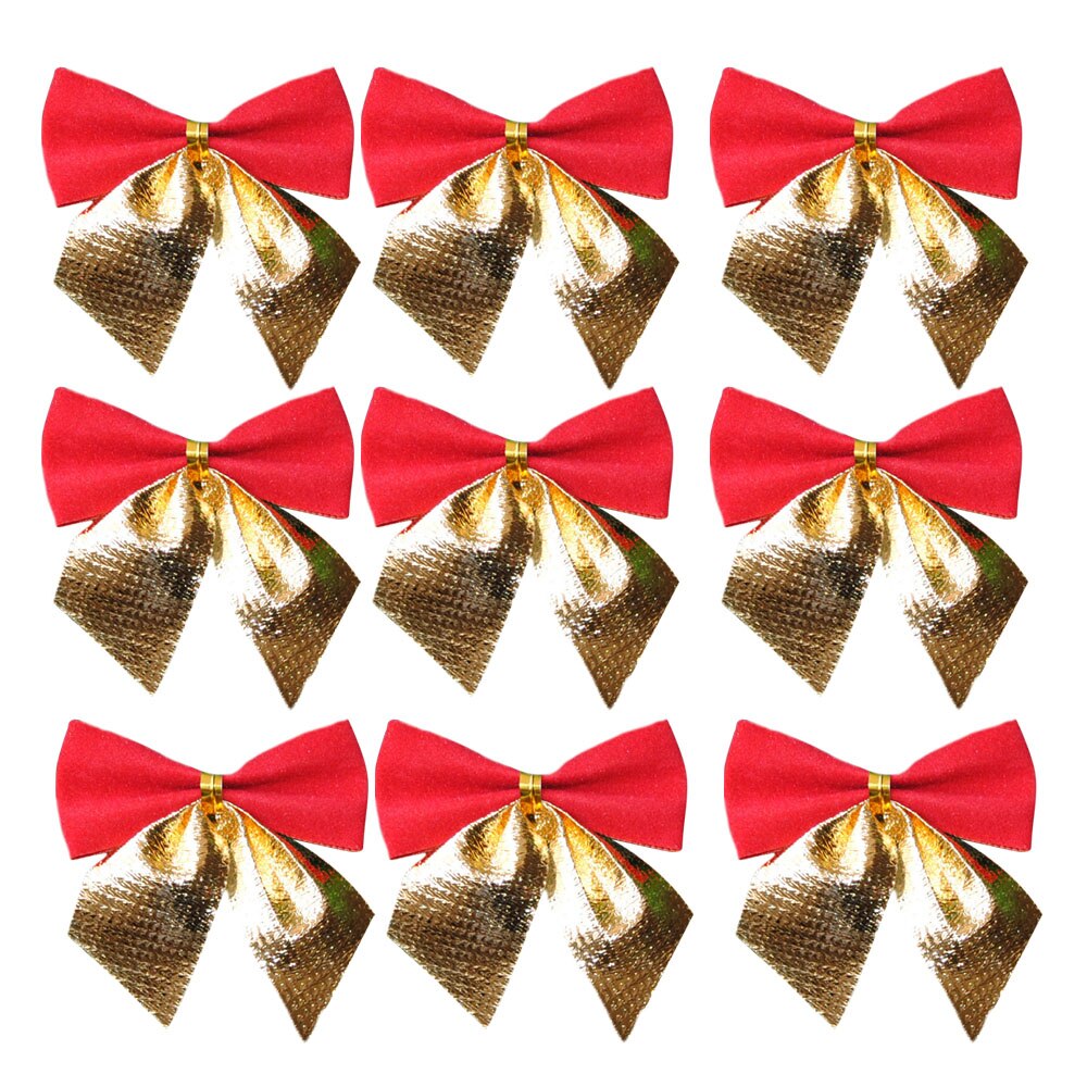 1 pack guld röd/guld/blå/silver sammetsrosett träd juldekoration fest bröllopsdekoration julrosor: 1