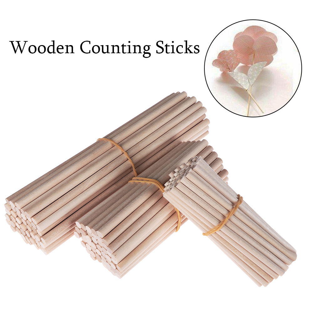 Barras de madera redondas de pino, 50 Uds., 80mm/100mm/150/mm, espiga de madera duradera Premium para manualidades de bricolaje, modelo de construcción, decoración del hogar