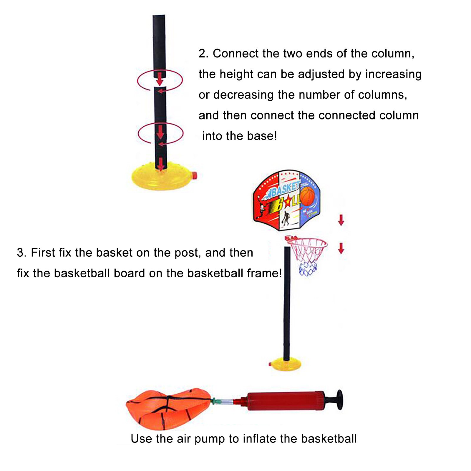 Höer Einstellbar Tragbare Basketball System 13,4 Zoll Rückwand Art Sport spielzeug