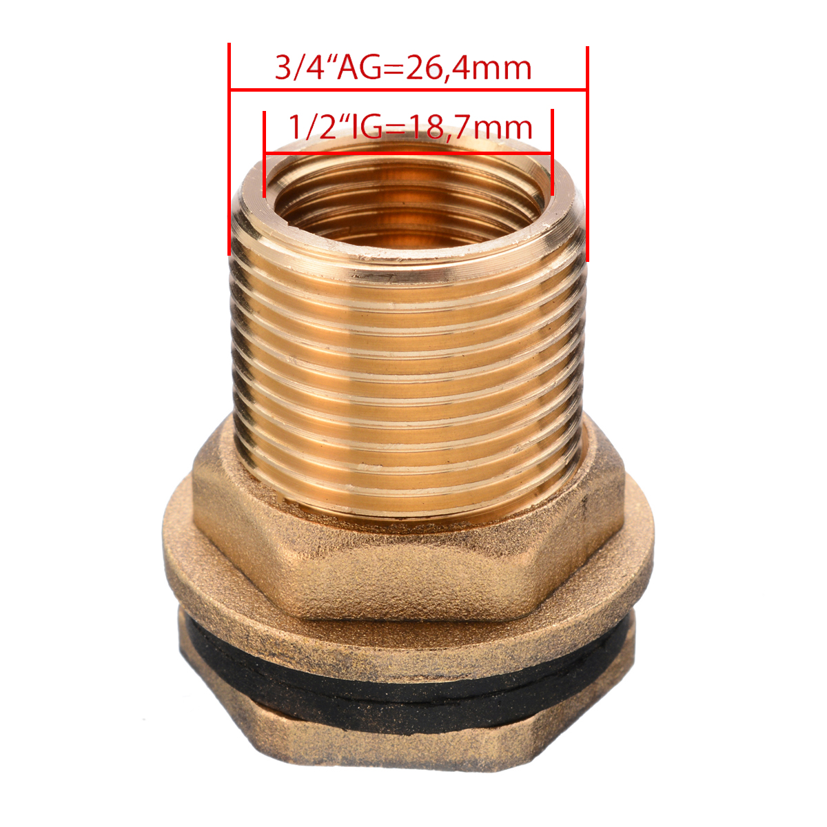 1 pcs 1/2&quot; Female 3/4&quot; Male Brass Water Tank Connector Tank Hose Adapter Replacement Garden Water Connectors