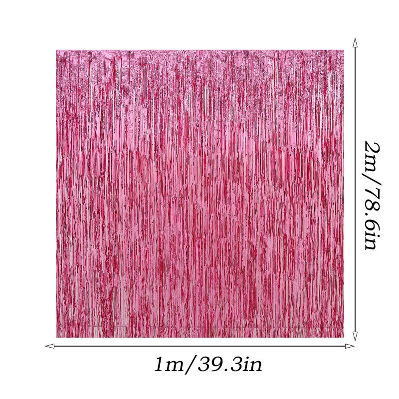 Party Backdrop Glitter Gold Curtains Wedding Birthday Anniversary Tassel Background Decoration Favors Coloured Ribbon Drapes