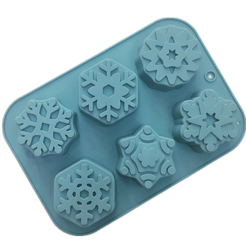 3D Silicone moule flocon de neige chocolat bonbons Jello savon moule gâteau décoration outils Fondant moules cuisine pâtisserie cuisson moules: A