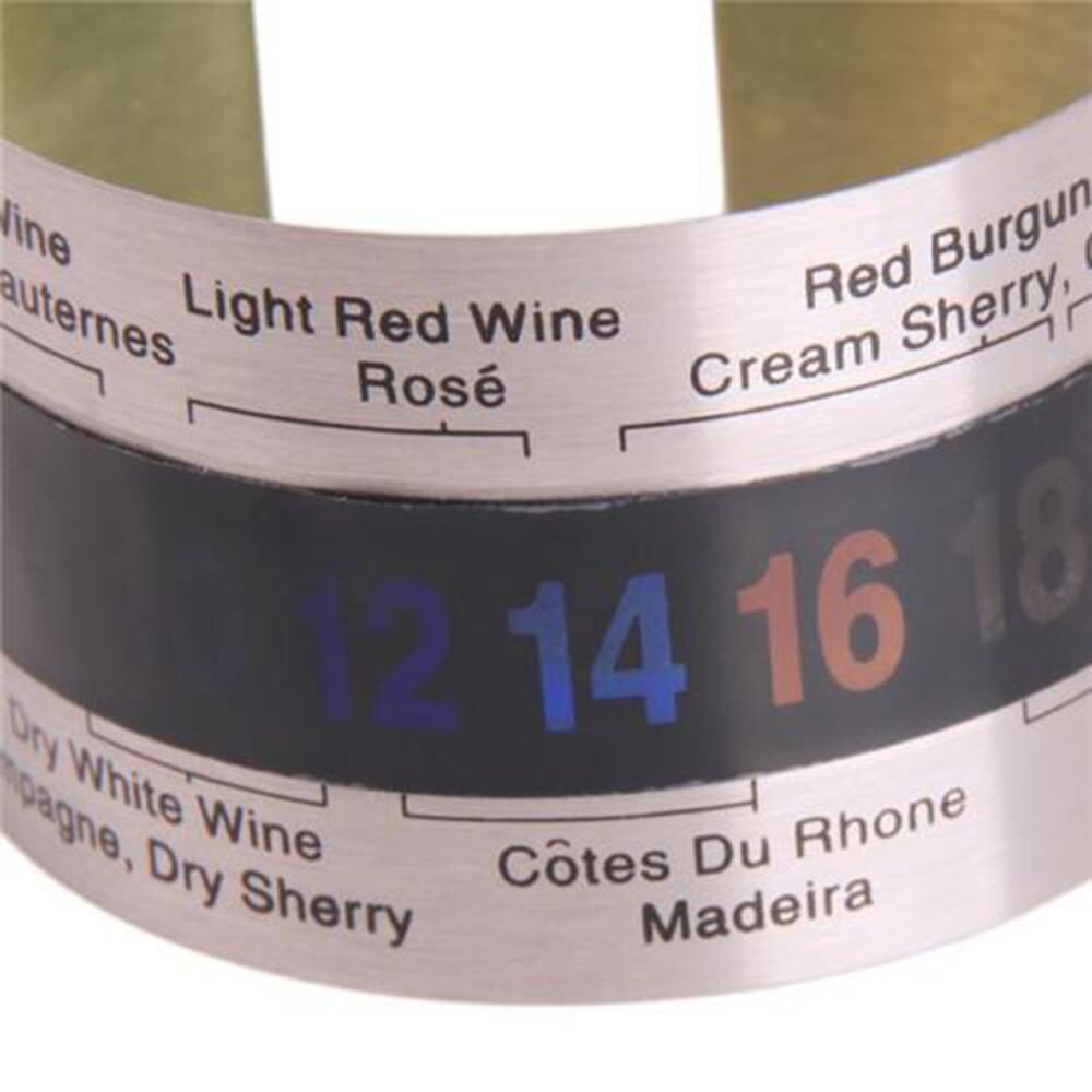 Creativo bottiglia in acciaio inossidabile termometro per vino Display LCD servizio controllore per feste bracciale termometro negozio Bar utensili da cucina: Default Title