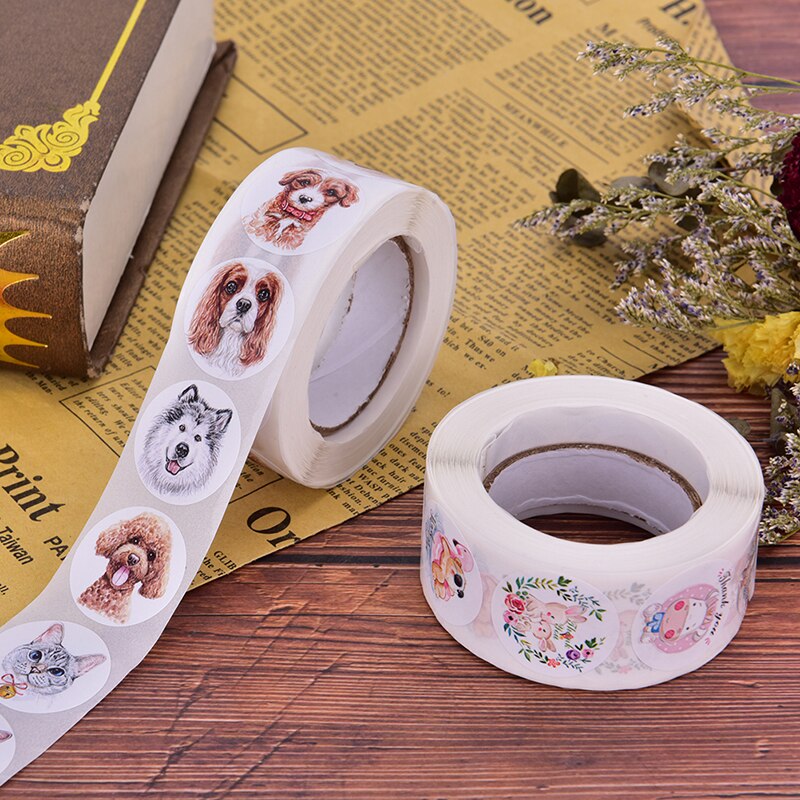 500Pcs Reward Stickers Encouragement Sticker Roll for Kids Motivational Stickers with Cute Animals for Students Teachers