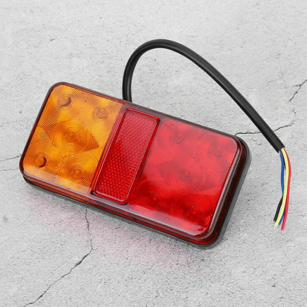 2PCS LED Waterproof Tail Lights Kit RV Camper Trailer Truck Rear Turn Signal Lamp Number Plate Light Rear Reverse 12V