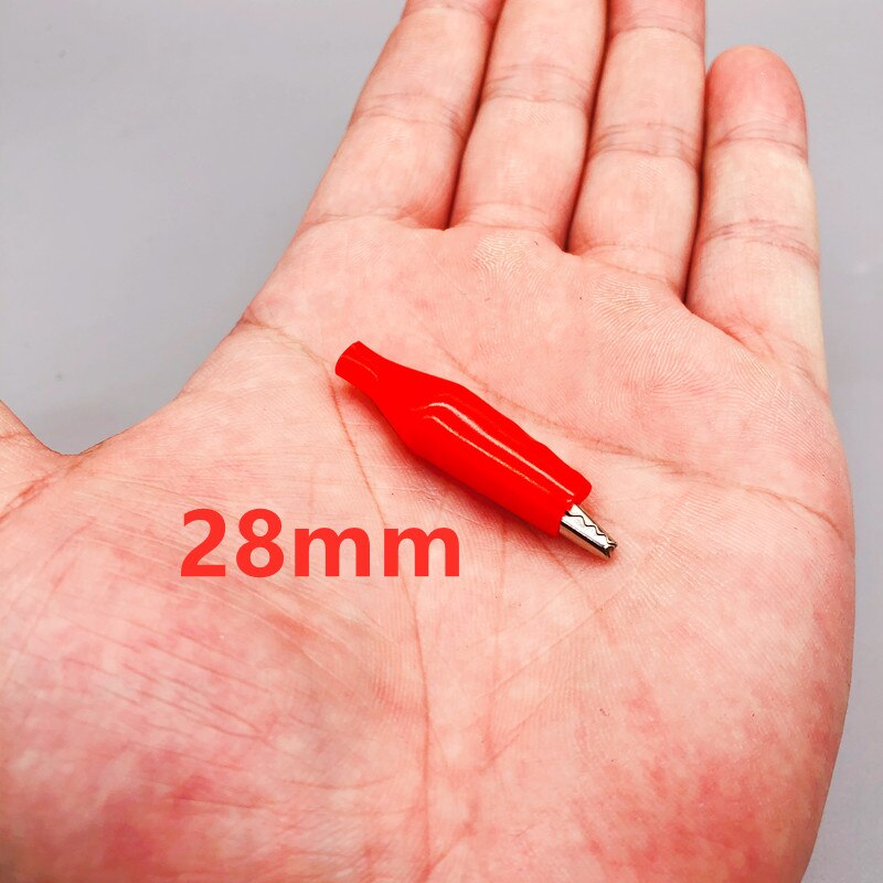 10pc Alligator Clips Electrical DIY Test Leads Alligator Double-ended Crocodile Clips Roach Clip Test Jumper Wire 28mm 35mm 45mm: 2.8cm red