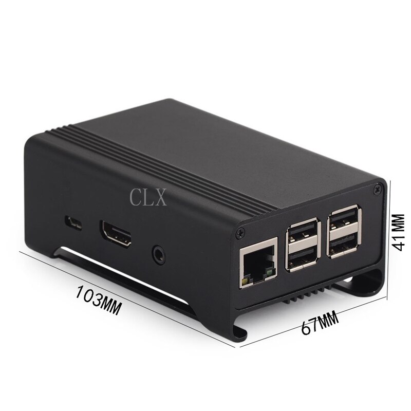 lampone pi 3 Generazione di Metallo Borsette lampone pi 3 in Lega di Alluminio scatola di Protezione Termica Borsette con Coolling fan