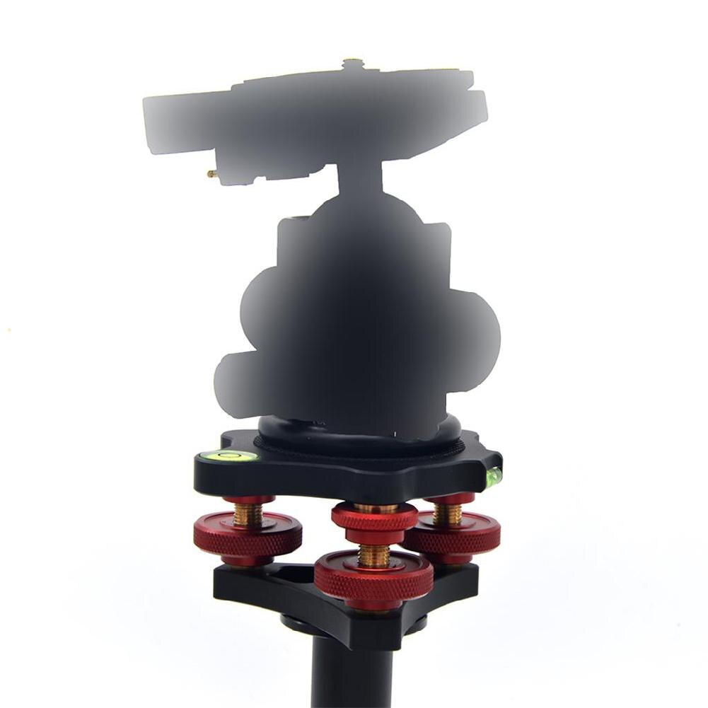 Precision Leveling Base Tripod Head Plate Aluminum 3/8 inch Mounting Screw 3 Adjustment Dials For Camera Tripod