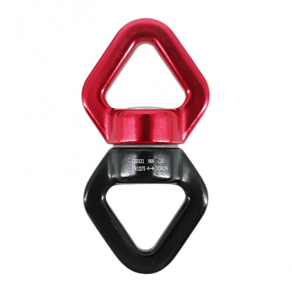 30KN Rotational Device Rope Swivel for Aerial Silks Dance Swing Hammock Climbing camping equipment Climbing Accessories: Red Black