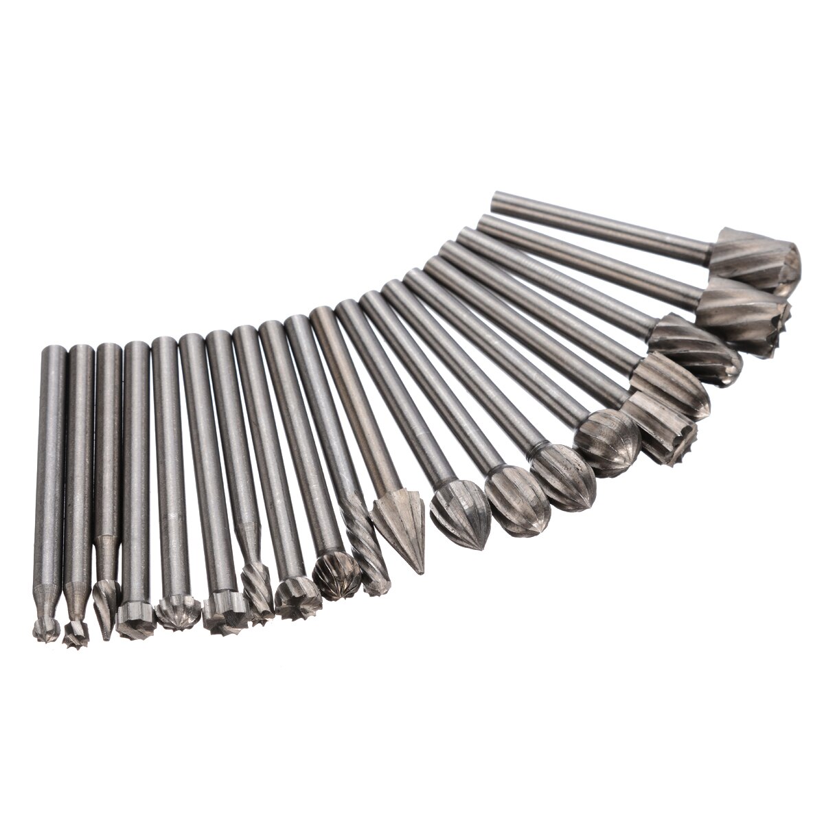 20 Pcs Houtsnijwerk Frees Set Duurzaam Hss Routing Frezen Burr Frees Voor Rotary Graveermachine Tool