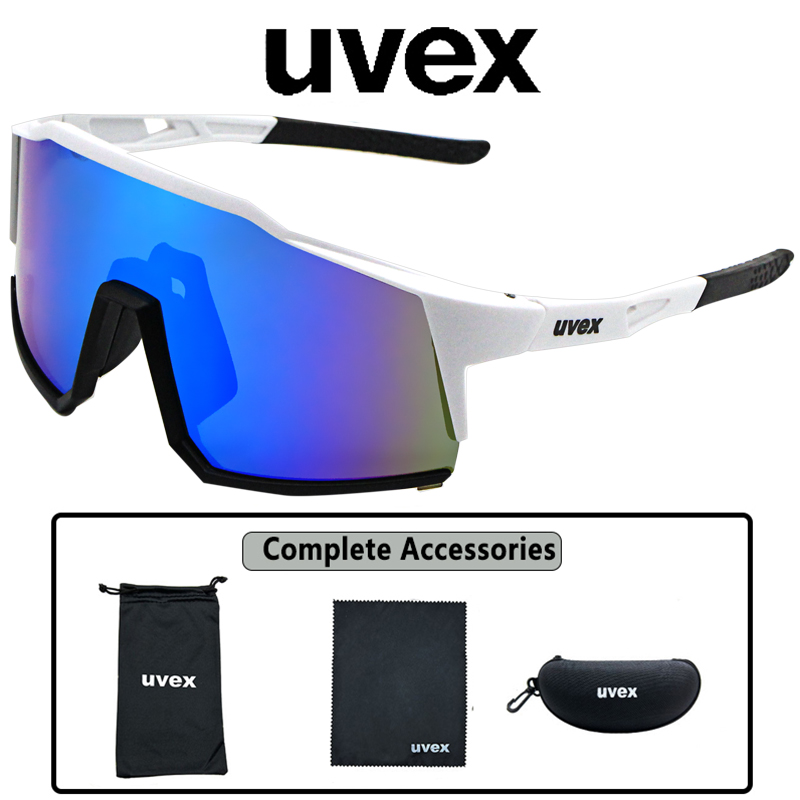 UVEX Fahrradbrille für Herren und Damen, Jugend, rosa, Sport-Sonnenbrille, UV-Schutzbrille für Baseball, Reiten, Laufen, Fahren: Tiefe Blau