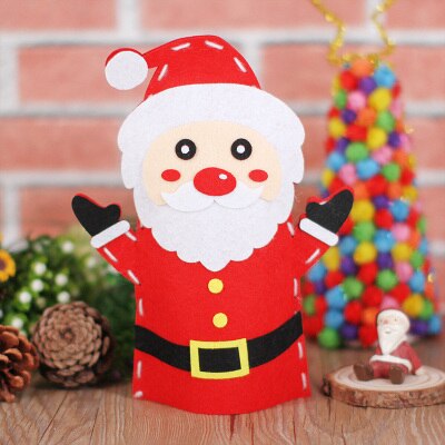 8 Stks/partij. Diy Vilt Xmas Kerstman Sneeuwpop Elanden Handpoppen Ambachten Kits Stof Handgemaakte Vroeg Leren Educatief Kleuterschool: 8PCS Santa